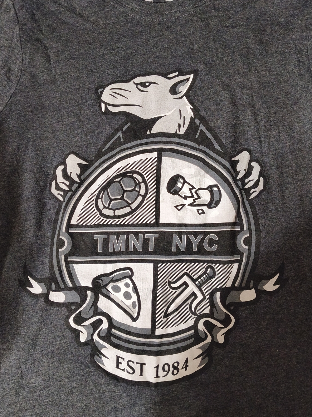 2017 lootcrate exclusive TMNT NYC Graphic Tee in Charcoal Gray